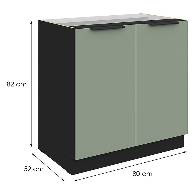 Kuchynská skrinka Aria-Sa/Bl Anti Fingerprint 80d 2f Bb,2