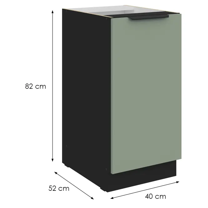 Kuchynská skrinka Aria-Sa/Bl Anti Fingerprint 40d 1f Bb