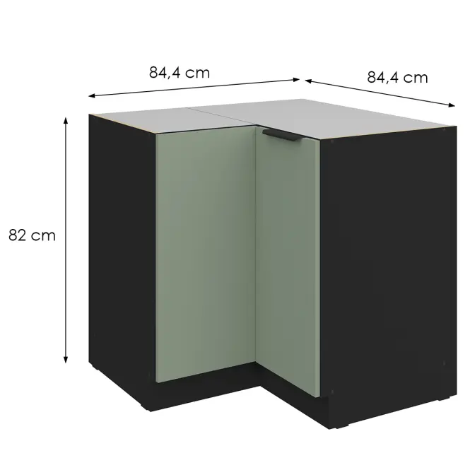 Kuchynská skrinka Aria-Sa/Bl Anti Fingerprint 90x90 Dn 2f Bb