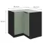 Kuchynská skrinka Aria-Sa/Bl Anti Fingerprint 90x90 Dn 2f Bb,2