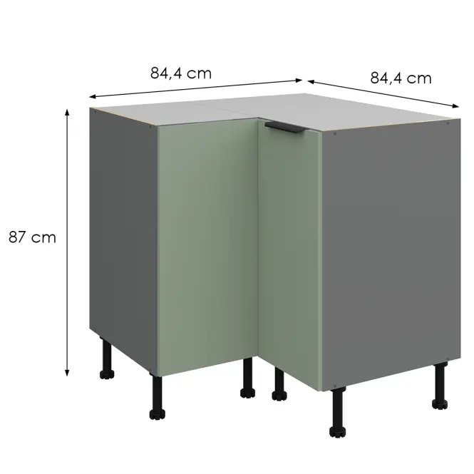 Kuchynská skrinka Aria-Sa/Ant Anti Fingerprint 90x90 Dn 2f Bb