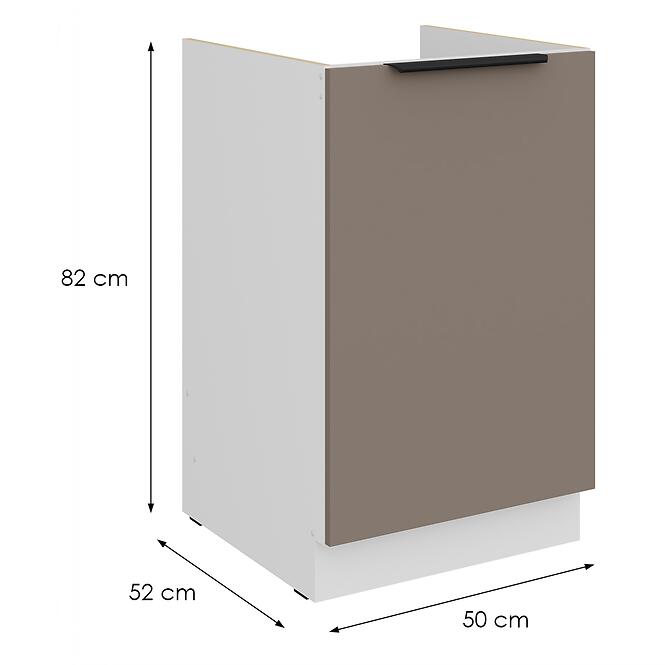 Kuchynská skrinka Aria-Ta/Wh Anti Fingerprint 50zl 1f Bb,2