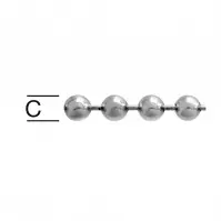 Guľová Reťaz Mosadz/Chróm – Priemer 4.5 mm - Tovar na Mieru