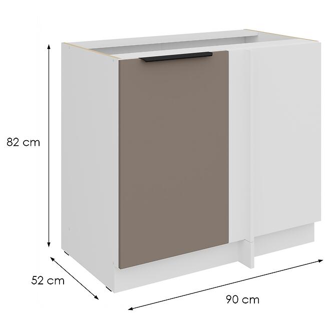Kuchynská skrinka Aria-Ta/Wh Anti Fingerprint 105 Nd 1f Bb,2