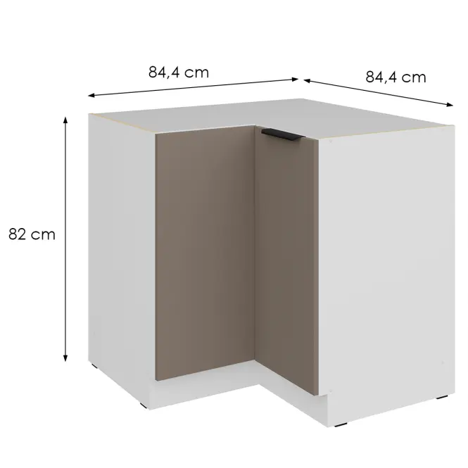 Kuchynská skrinka Aria-Ta/Wh Anti Fingerprint 90x90 Dn 2f Bb