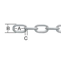 Technická Reťaz Okrúhla Pozinkovaný – Priemer 3 mm - Tovar na Mieru