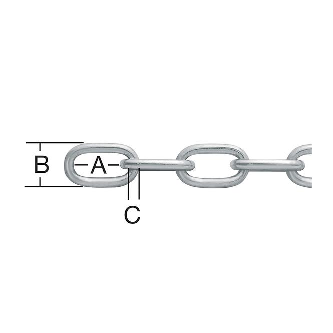 Reťaz Uzlíková Pozinkovaný – Priemer 5 mm - Tovar na Mieru