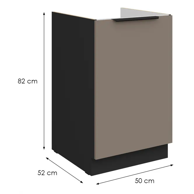 Kuchynská skrinka Aria-Ta/Bl Anti Fingerprint 50zl 1f Bb,2