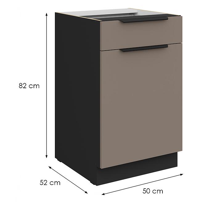 Kuchynská skrinka Aria-Ta/Bl Anti Fingerprint 50d 1f 1s Bb,2