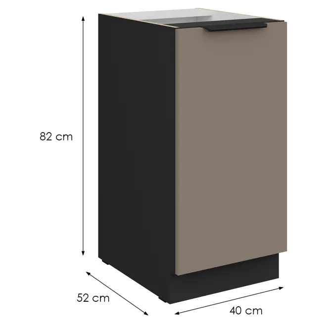 Kuchynská skrinka Aria-Ta/Bl Anti Fingerprint 40d 1f Bb,2
