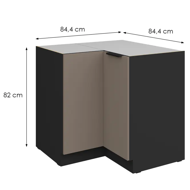 Kuchynská skrinka Aria-Ta/Bl Anti Fingerprint 90x90 Dn 2f Bb
