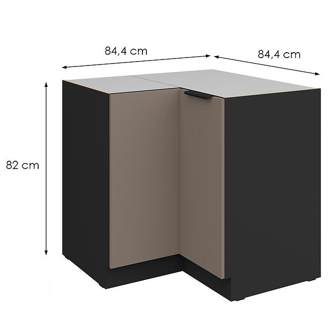 Kuchynská skrinka Aria-Ta/Bl Anti Fingerprint 90x90 Dn 2f Bb,2