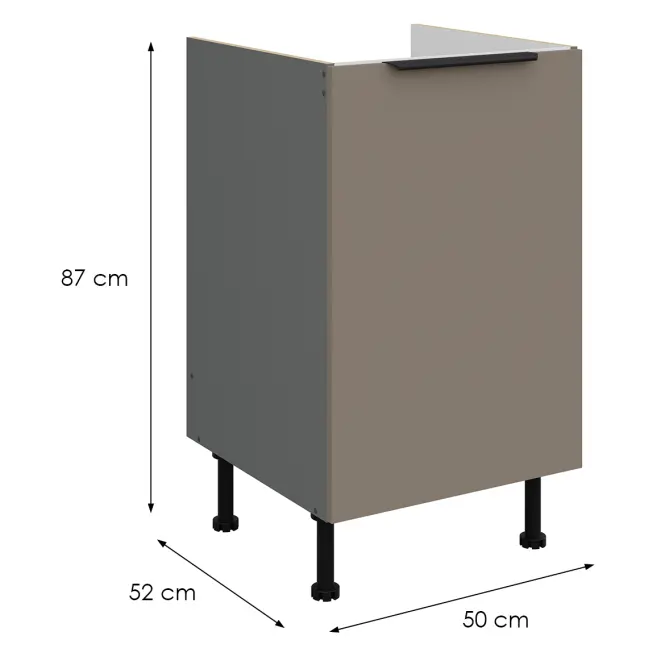 Kuchynská skrinka Aria-Ta/Ant Anti Fingerprint 50zl 1f Bb,2