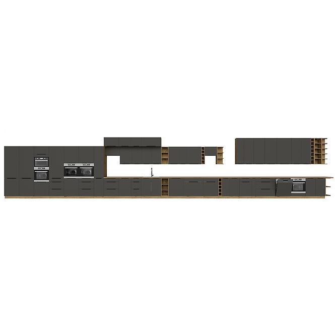 Kuchynská skrinka Aria-Gr/Ar Anti Fingerprint 80d 3s Bb,10