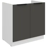 Kuchynská skrinka Aria-Gr/Wh Anti Fingerprint 80zl 2f Bb