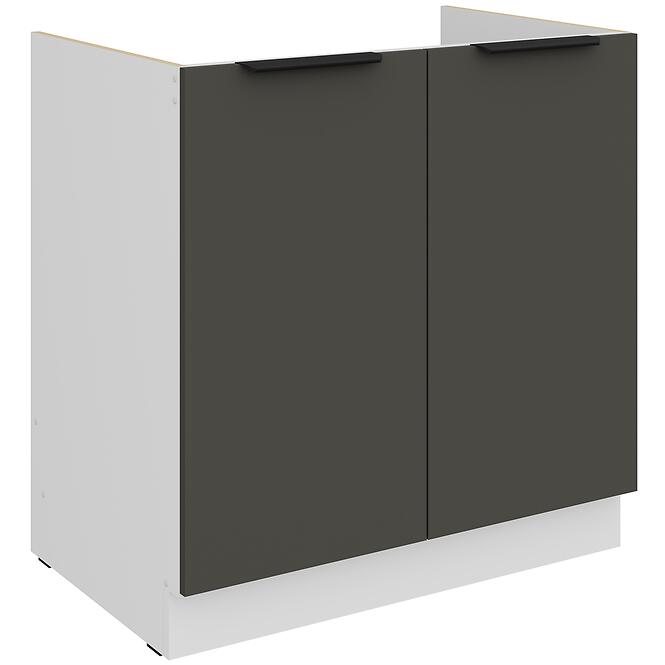 Kuchynská skrinka Aria-Gr/Wh Anti Fingerprint 80zl 2f Bb