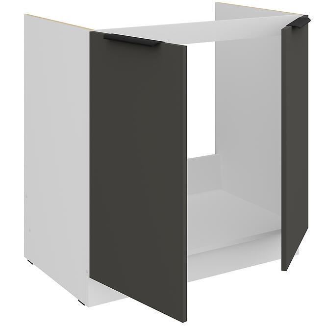 Kuchynská skrinka Aria-Gr/Wh Anti Fingerprint 80zl 2f Bb,3