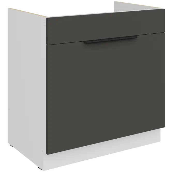 Kuchynská skrinka Aria-Gr/Wh Anti Fingerprint 80zl 1s Bb
