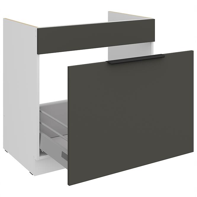 Kuchynská skrinka Aria-Gr/Wh Anti Fingerprint 80zl 1s Bb,3