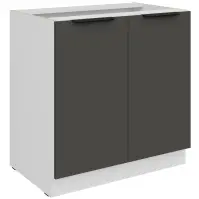 Kuchynská skrinka Aria-Gr/Wh Anti Fingerprint 80d 2f Bb