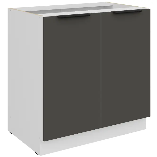 Kuchynská skrinka Aria-Gr/Wh Anti Fingerprint 80d 2f Bb