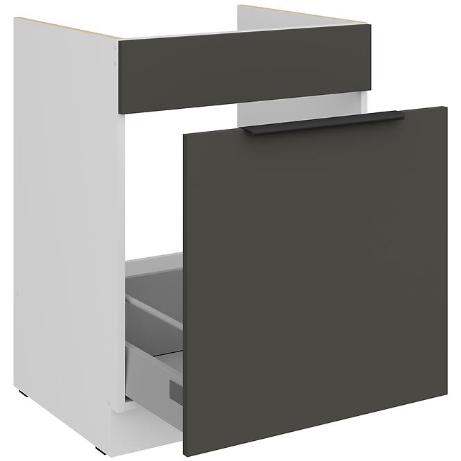 Kuchynská skrinka Aria-Gr/Wh Anti Fingerprint 60zl 1s Bb,3