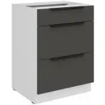 Kuchynská skrinka Aria-Gr/Wh Anti Fingerprint 60d 3s Bb