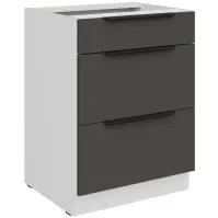 Kuchynská skrinka Aria-Gr/Wh Anti Fingerprint 60d 3s Bb