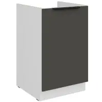 Kuchynská skrinka Aria-Gr/Wh Anti Fingerprint 50zl 1f Bb