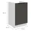Kuchynská skrinka Aria-Gr/Wh Anti Fingerprint 50zl 1f Bb,2