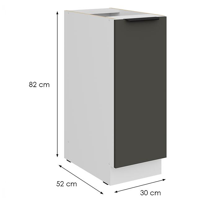 Kuchynská skrinka Aria-Gr/Wh Anti Fingerprint 30d Cargo Bb,2