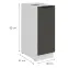 Kuchynská skrinka Aria-Gr/Wh Anti Fingerprint 30d Cargo Bb,2