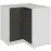 Kuchynská skrinka Aria-Gr/Wh Anti Fingerprint 90x90 Dn 2f Bb