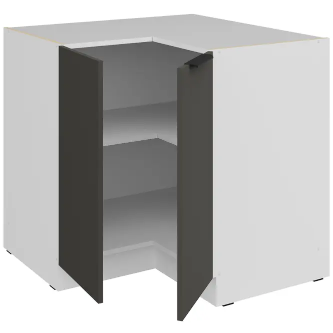 Kuchynská skrinka Aria-Gr/Wh Anti Fingerprint 90x90 Dn 2f Bb,3