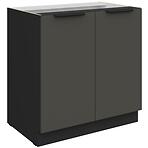 Kuchynská skrinka Aria-Gr/Bl Anti Fingerprint 80d 2f Bb