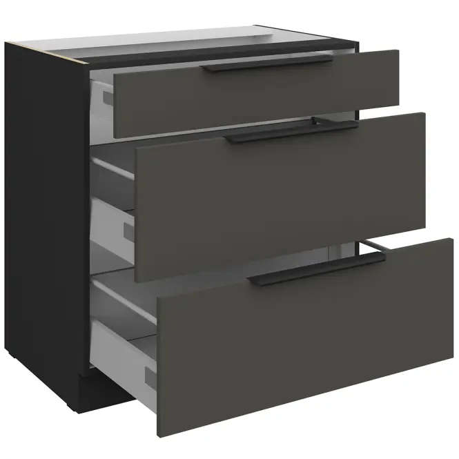 Kuchynská skrinka Aria-Gr/Bl Anti Fingerprint 80d 3s Bb,3