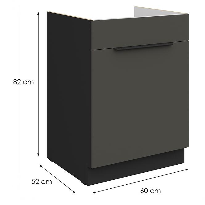 Kuchynská skrinka Aria-Gr/Bl Anti Fingerprint 60zl 1s Bb