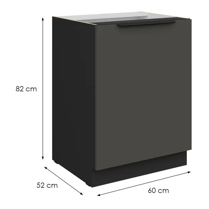 Kuchynská skrinka Aria-Gr/Bl Anti Fingerprint 60d 1f Bb