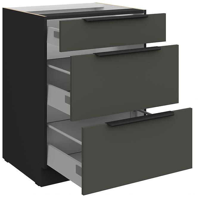 Kuchynská skrinka Aria-Gr/Bl Anti Fingerprint 60d 3s Bb