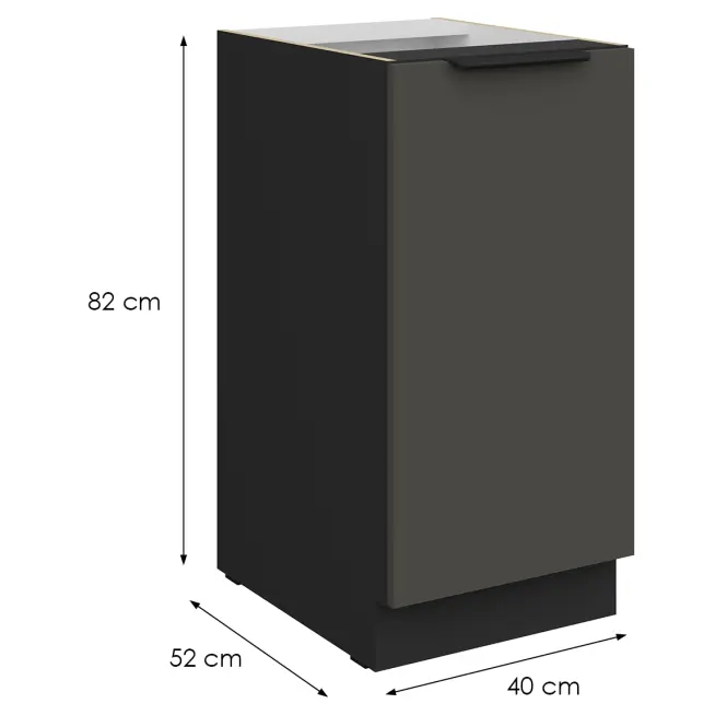 Kuchynská skrinka Aria-Gr/Bl Anti Fingerprint 40d 1f Bb,2