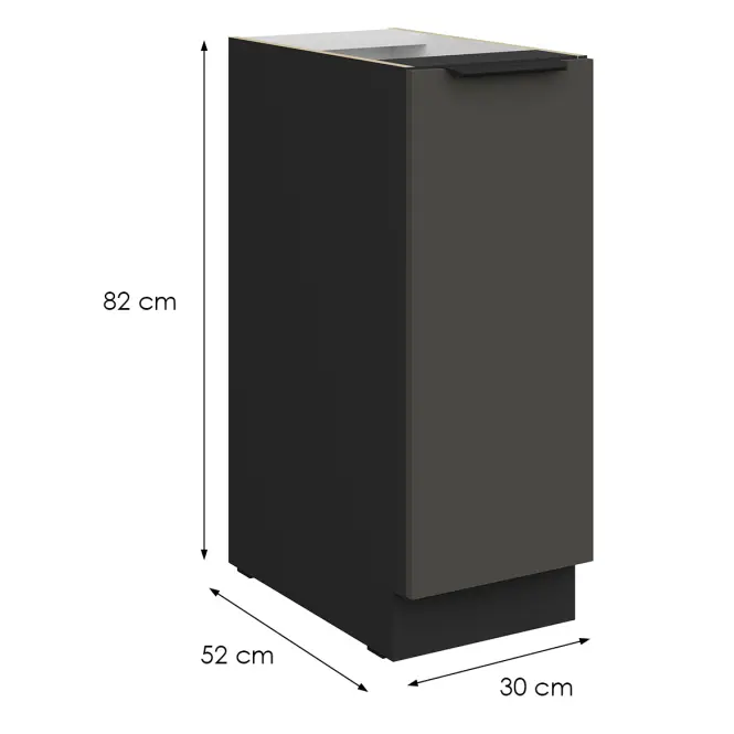 Kuchynská skrinka Aria-Gr/Bl Anti Fingerprint 30d Cargo Bb