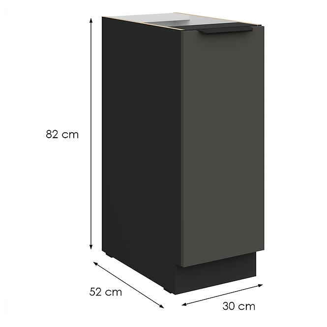 Kuchynská skrinka Aria-Gr/Bl Anti Fingerprint 30d Cargo Bb,2