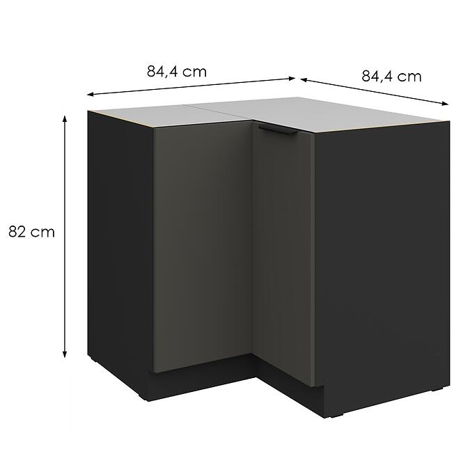 Kuchynská skrinka Aria-Gr/Bl Anti Fingerprint 90x90 Dn 2f Bb