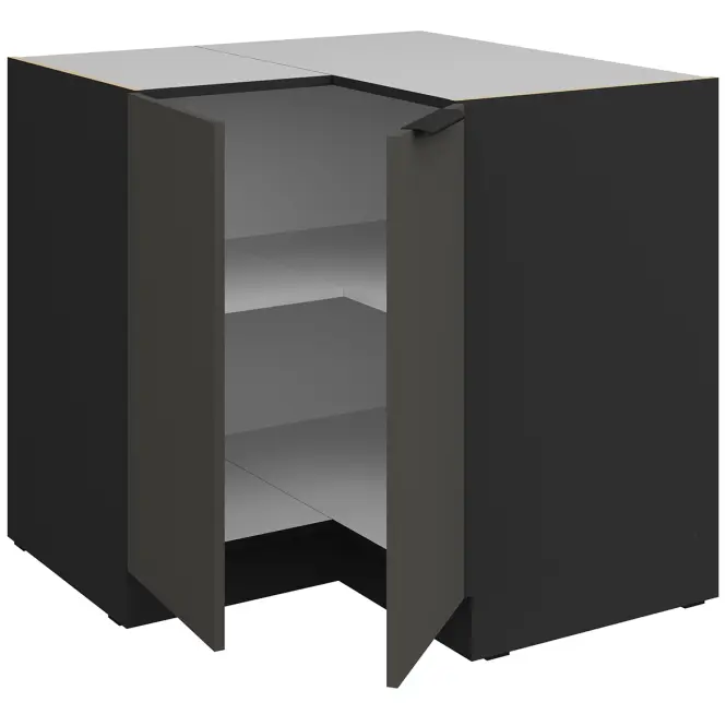 Kuchynská skrinka Aria-Gr/Bl Anti Fingerprint 90x90 Dn 2f Bb,3