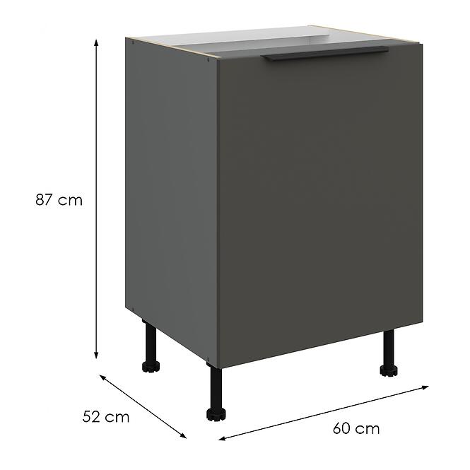 Kuchynská skrinka Aria-Gr/Ant Anti Fingerprint 60d 1f Bb,2