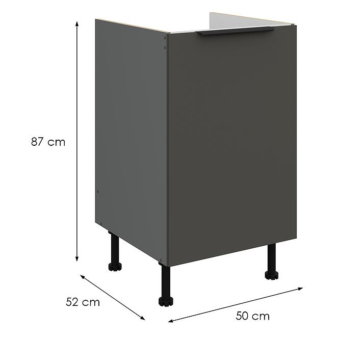 Kuchynská skrinka Aria-Gr/Ant Anti Fingerprint 50zl 1f Bb,2