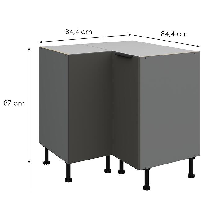 Kuchynská skrinka Aria-Gr/Ant Anti Fingerprint 90x90 Dn 2f Bb,2