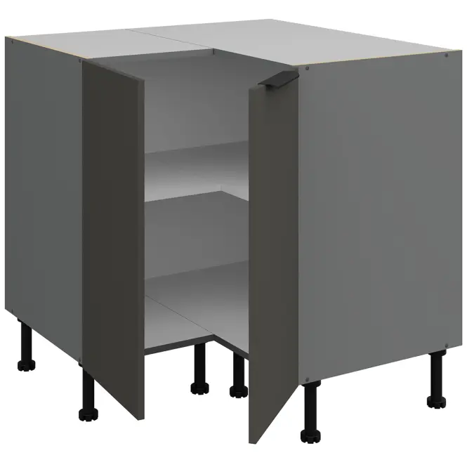 Kuchynská skrinka Aria-Gr/Ant Anti Fingerprint 90x90 Dn 2f Bb,3