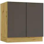 Kuchynská skrinka Cosmo Isabel D80zl Mocca Grey/Dub Artisan