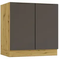Kuchynská skrinka Cosmo Isabel D80zl Mocca Grey/Dub Artisan